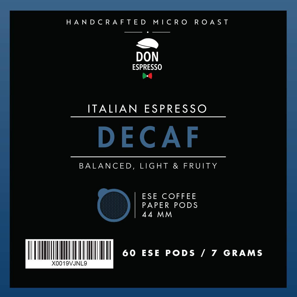 60 ESE Coffee Paper Pods 44mm - Decaffeinated