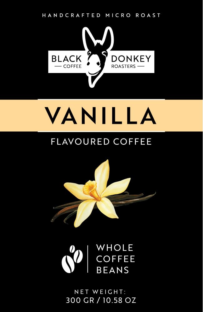 Flavoured Whole Coffee Beans - Taster Pack (300g, Pack of 3) | Caramel, Hazelnut, Vanilla | Hamper Style Gift Idea for Him & Her