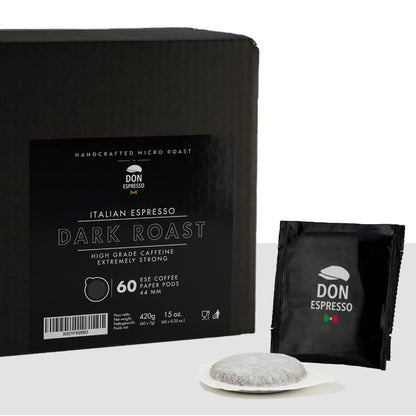 60 ESE Coffee Paper Pods 44mm - Dark Roast Extra Strong