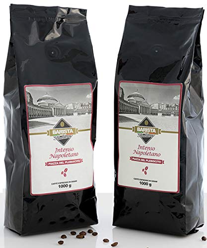 Whole Coffee Beans - Intenso Napoletano(1 Kg, Pack of 2)
