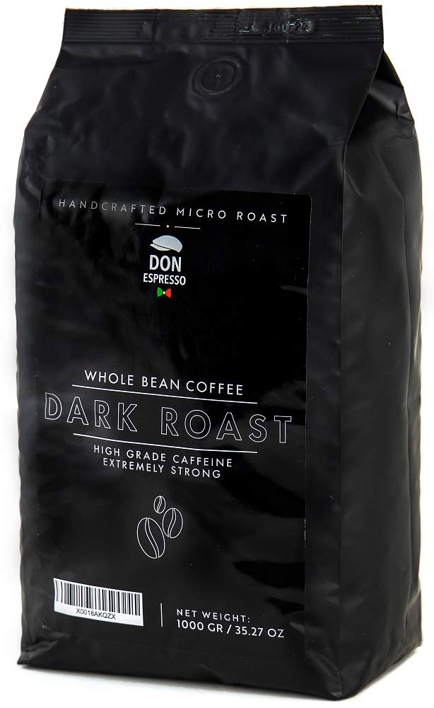 Whole Coffee Beans - Dark Roast Extra Strong (1 Kg)