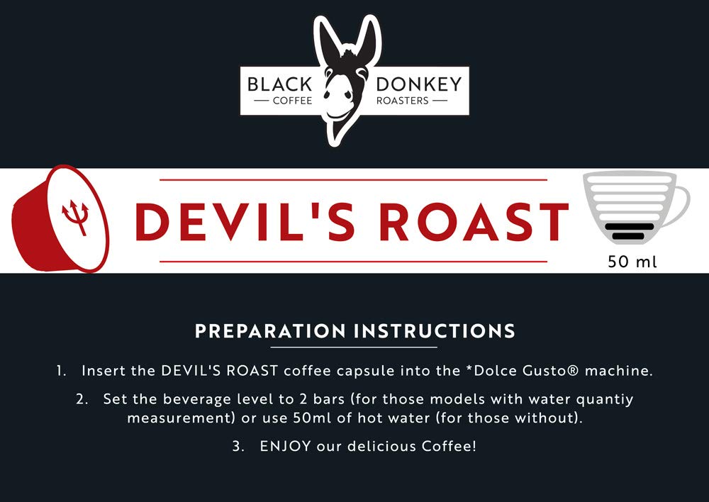 60 Pods compatible with Dolce Gusto® machines - Devil's Roast