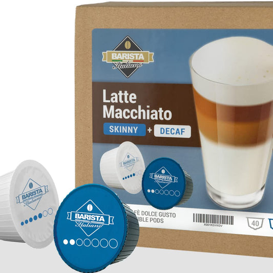 80 Pods compatible with Dolce Gusto® machines (40 Servings) - Skinny & Decaf Latte Macchiato