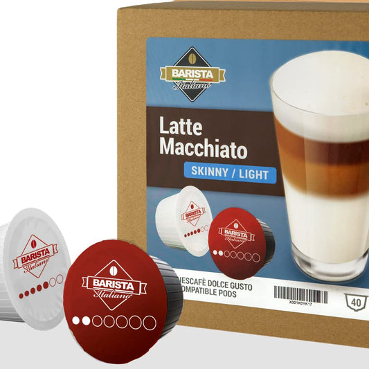 80 Pods compatible with Dolce Gusto® machines (40 Servings) - Skinny Latte Macchiato
