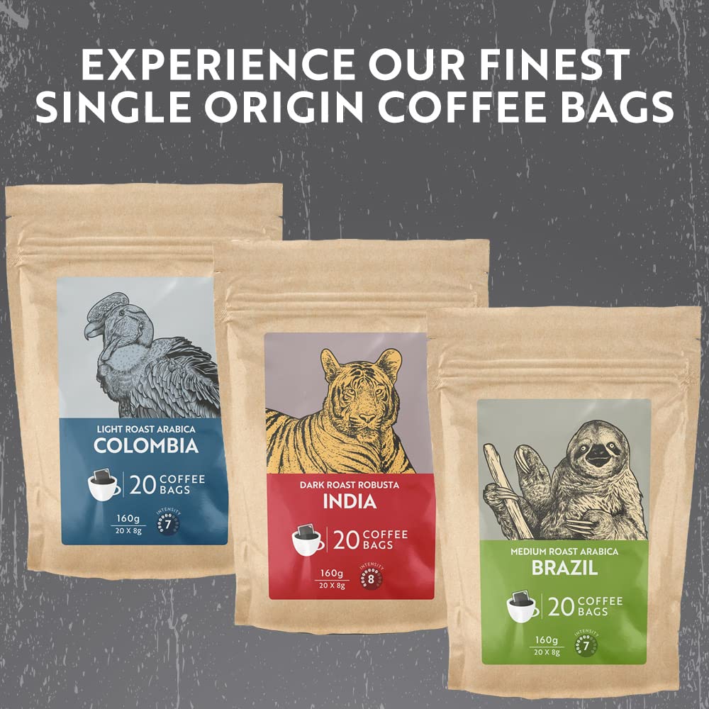 Coffee Bags Gift Selection - 60 Coffee Bags - 3 Finest Single Origin Coffees