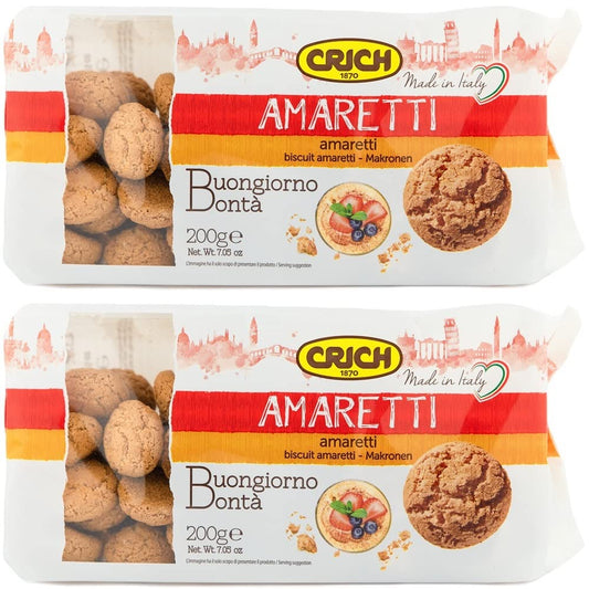Crich - Amaretti Biscuits (200g, Pack of 2)