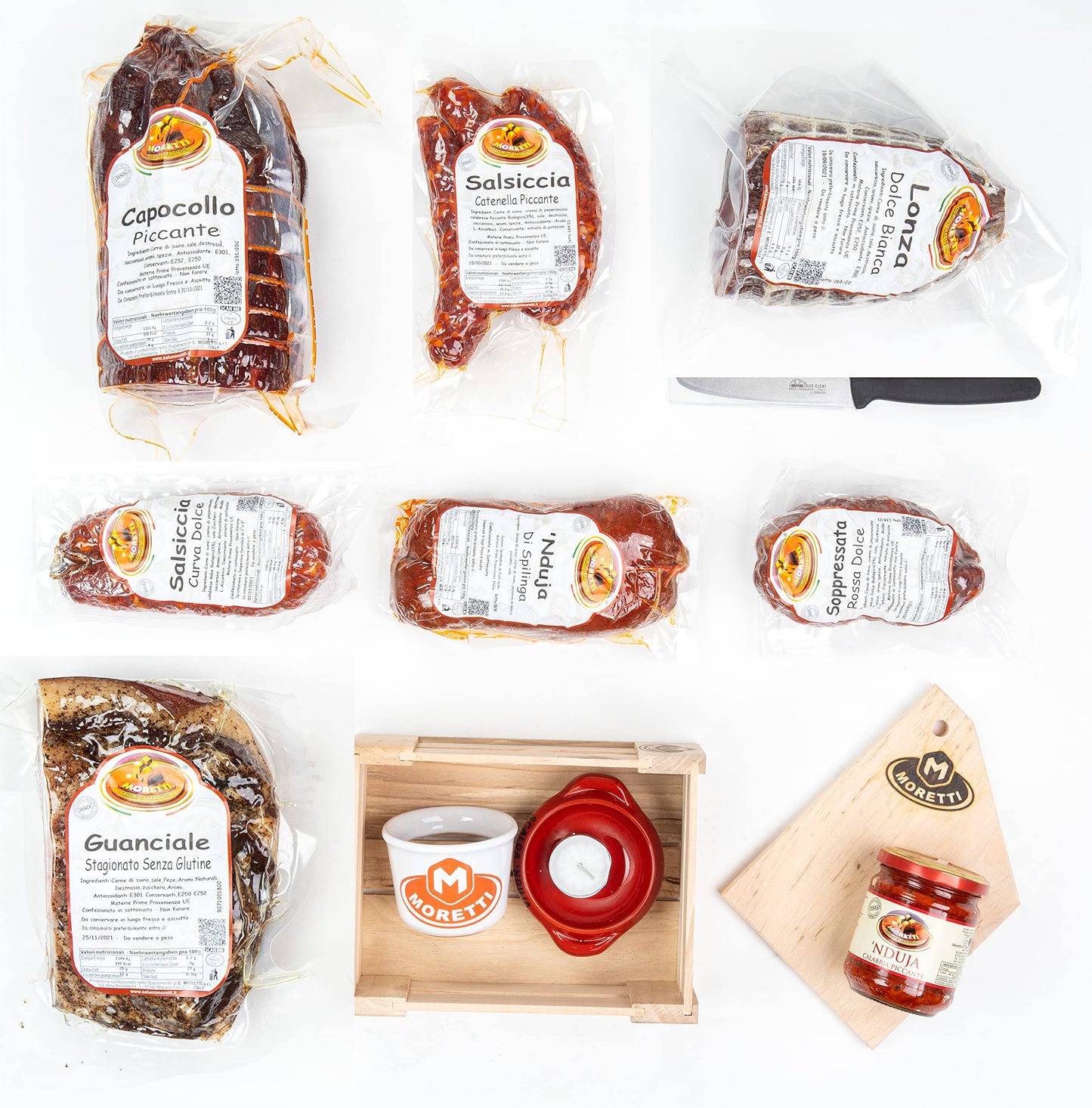 Gift Basket Cured Meats & Accessories - Calabrian Salami Specialties